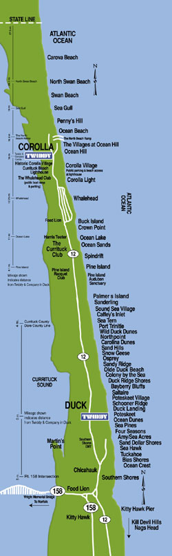 Carova Beach Map