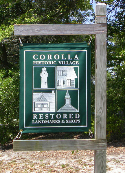 Historic Corolla Village sign